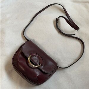 Burgundy /oxblood/ cherry cola leather Banana Republic crossbody.